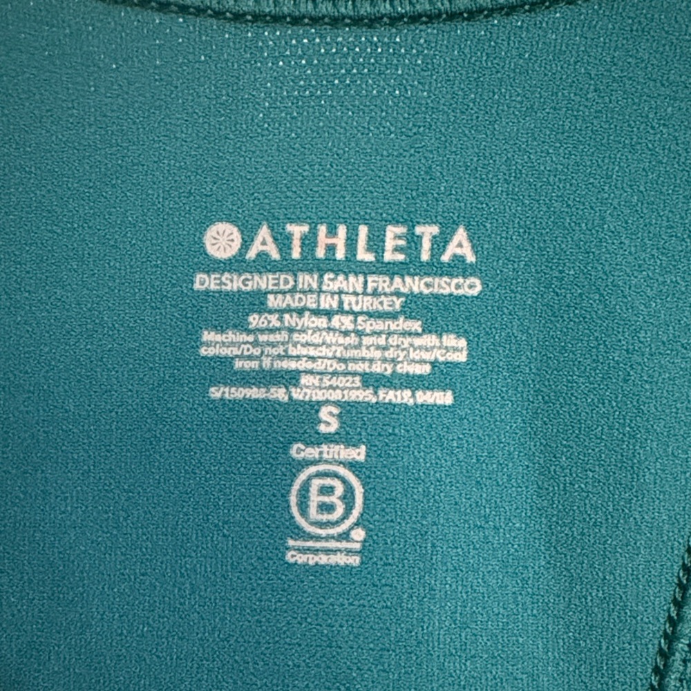 Athleta Deep Teal Racerback Workout Tank - Picture 2 of 6